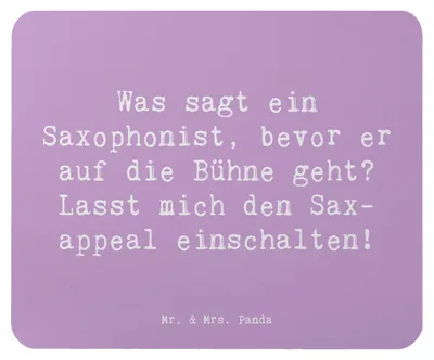 Produktbild von Mr. & Mrs. Panda Mauspad Spruch Magischer Saxophon-Charme - Lavendeltraum - Geschenk, Musik, mousematte, Spieler, Blues, Humor, Mouse Pad, Musiker, Bühne, laptop, Lernen
