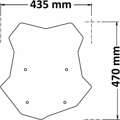 Produktbild von ISOTTA transparente Windschutzscheibenhalterungen auf originalen Befestigungen 470x435x4mm