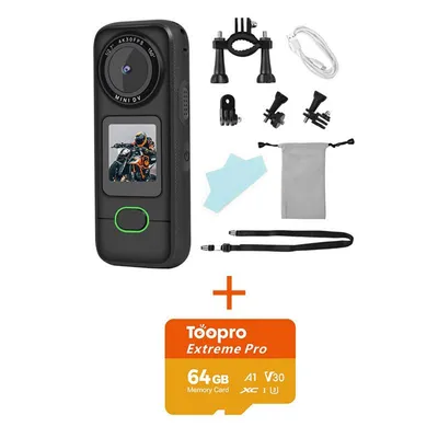 Obrázek produktu pro Akční kamera AIORBER 4K s 1,4'' dotykovým displejem, WIFI, 20MP fotografie, vodotěsnost IPX6, dva mikrofony, 1800mAh baterie, SLO-MO a časosběrné snímání, černá
