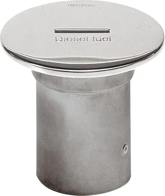 Image de Bouchon de remplissage diesel VETUS en acier inoxydable pour tuyau Ø 51 mm