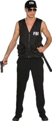Produktbild von O7734 schwarz  Herren Damen FBI Weste Polizeiweste