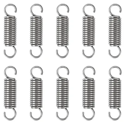 Zugfedern mit Haken, 30 mm, 8 mm Ø, 1,2 mm Draht, 10 Stück