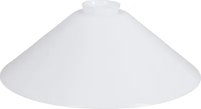 Produktbild von Schusterglas Ø 300mm Lampenglas Weiß glänzend Ersatzglas Leuchtenglas rund E27 Vestaschirm