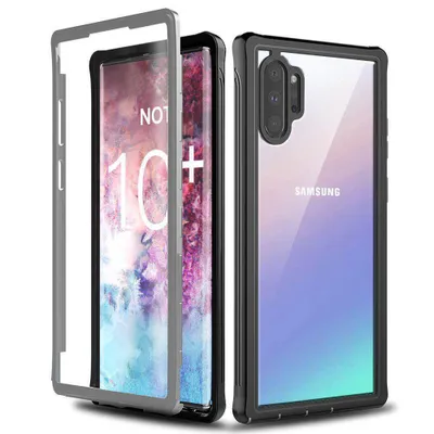Immagine prodotto di Custodia per Galaxy Note 10+, paraurti ibrido in TPU resistente, copertura trasparente antiurto, protezione completa per Samsung Galaxy Note 10 Plus / Note 10+