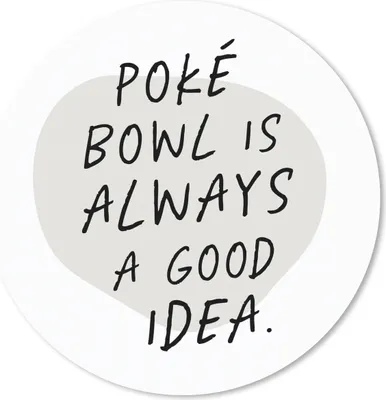 Produktbild von MuchoWow® Mauspad Mousepad Zitate - Essen - Poké Bowl ist immer eine gute Idee - Sprichwörter 20x20 cm - Mousepads - Maus Mat - Pad - Mausunterlage - Schreibtischmatte