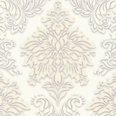Produktbild von Livingwalls Barocktapete Metropolitan Stories Tapete mit Ornamenten Lizzy London Vliestapete mit Glitzereffekt weiß silber beige 10,05 m x 0,53 m
