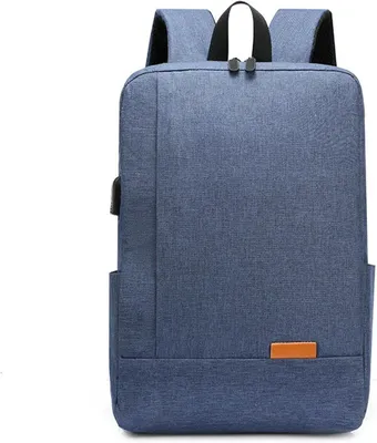 Image de Sac à dos pour hommes - Sac pour étudiants - Usage quotidien - Compartiment anti-vol - 37x12x29 cm - Bleu