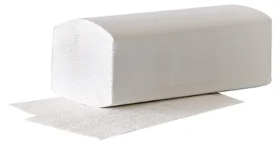 Produktbild von fripa Handtuchpapier ECO, 25 x 23 cm, Falzung V-Falz/ZZ-Falz, 2-lagig, weiß, Recycling, Dekoprägung, 20 Pack à 160 Blatt/Karton
