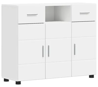 Immagine prodotto di vidaXL Armadio in legno con contenitore Bianco 88,5 x 30,5 x 73 cm Materiale a base di legno
