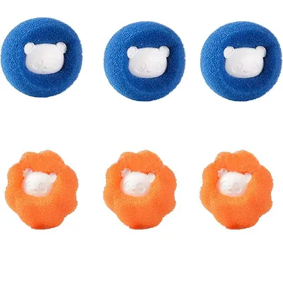 Produktbild von Heikoeco® Fusselbälle Waschmaschine, Anti-Fussel-Bälle für Tierhaarentfernung, 6er Set, effektiv gegen Hundehaare, langlebig und wiederverwendbar.