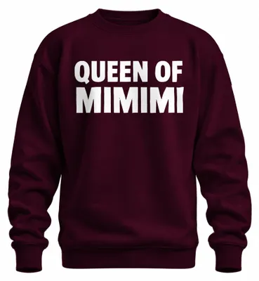 Zdjęcie produktu dla Queen of Mimimi śmieszny sarkastyczny prezent dla kobiet bezczelna bluza uni , bordowy, S