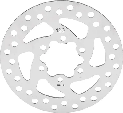 Productafbeelding van Mountainbike remschijf, 6-gats, rond, 120 mm, roestvrij staal, vervanging voor schijfremmen