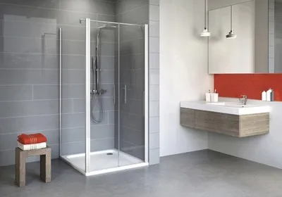 Produktbild von Pendeltür inkl. Seitenwand Schulte Alexa Style 2.0 90x80 cm Klarglas Profilfarbe alpinweiß