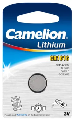 Produktbild von Camelion CR1616-BP1, Einwegbatterie, CR1616, Lithium, 3 V, 1 Stück(e), Knopf/Münze