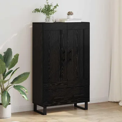 Obrázek produktu pro vidaXL Highboard černý dubový vzhled 69,5 x 31 x 115 cm materiál na bázi dřeva