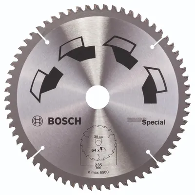 Produktbild von Bosch 2 609 256 895, Acrylglas, Spanholzplatte, Kunststoff, Weichholz, Holz, 23,5 cm, 3 cm, 2,5 mm