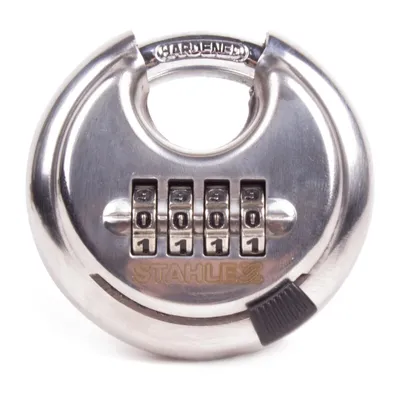 Produktbild von Zahlen Vorhängeschloss 10296 70 mm rund mit vierstelligem Code