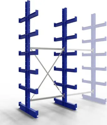Produktbild von Doppelseitiges Kragarmregal, Schwerlastregal - 2.500 x 1.060 x 920 mm (HxBxT) - 500 kg - Grundregal - KARL