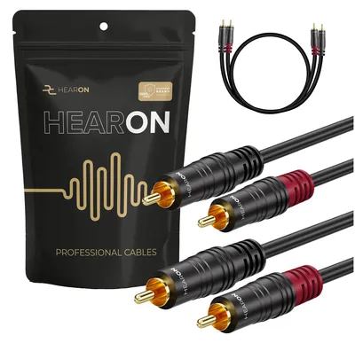 Zdjęcie produktu dla Kabel audio Cinch, 4 metry, 2 wtyki RCA do 2 wtyków Cinch, podwójny kabel stereo