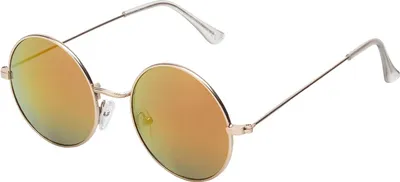 Produktbild von Uni Sonnenbrille Rund Form Verspiegelt 80er Modern Urlaub Sommer Strand 30560 Rot/Gelb