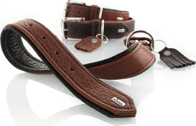 Produktbild von Hunter Halsband Cody Leder, Größe:45 cm, Farbe:d-braun/cognac