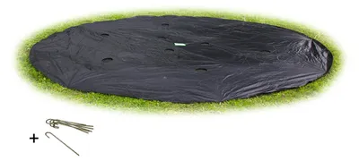 Image de EXIT Au niveau du sol Trampoline Housse de protection ø427cm – Trampoline Housse de protection – Résistant – Rond – Bâche