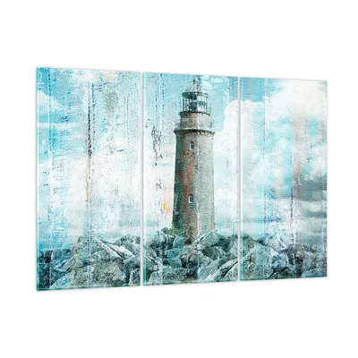 Produktbild von Bilder auf glas - laterne rock - 105x70cm - Glasbilder - Wandbilder - Bilder - Kunstdruck - zum Aufhängen bereit - Wanddekoration aus Glas - Glas Bilder - Wandbild auf Glas - 3 Teile - GCE105x70-3897