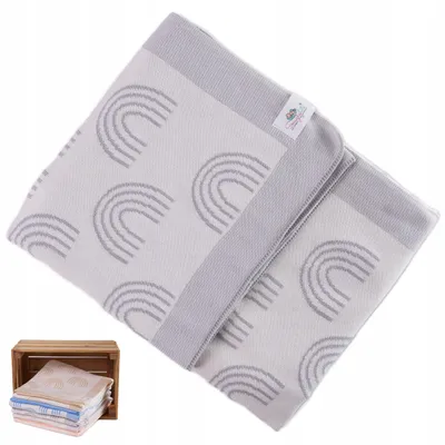 Produktbild von Snuglytots Babydecke Zweiseitig Grau Baumwolle 90x100