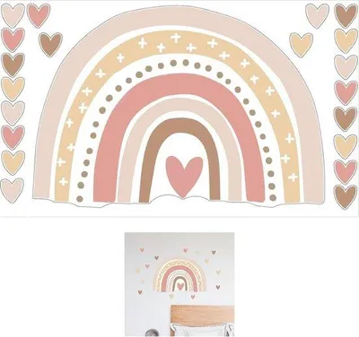 Produktbild von Buntes Wandtattoo Set für Kinderzimmer und Schlafzimmer