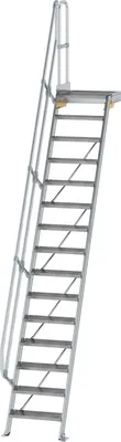 Zdjęcie produktu dla Schody aluminiowe z platformą 60° 300375
