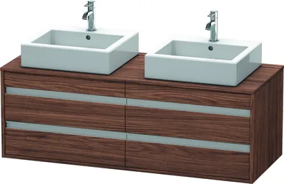Produktbild von Waschtischunterbau KETHO 550x1400x496mm nussbaum dunkel nussbaum dunkel