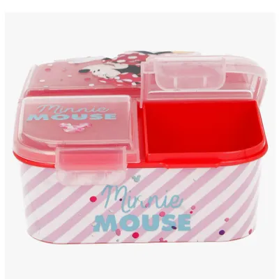 Produktbild von Disney Minnie Mouse Kinder Brotdose – Lunchbox mit 3 Fächern & tollem Design