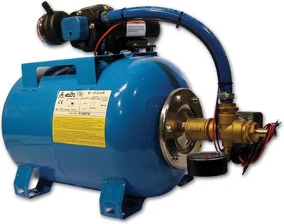 Image de Hydrophore Hollex 12V avec Jabsco ParMax HD4 et réservoir sous pression de 24 litres