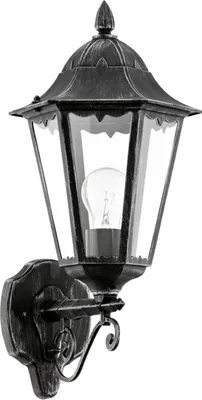 Immagine prodotto di Eglo 93457 Navedo lampada da parete per esterni nero argento patina chiaro