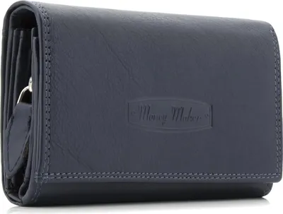 Produktbild von Geldbörse Damen Leder mit RFID-Schutz 25 Fächer Damen Portemonnaie Lang (Blau)