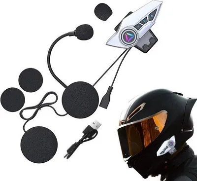 Immagine prodotto di Auricolari wireless impermeabili e antirumore per caschi da moto - Auricolari da casco con microfono.
