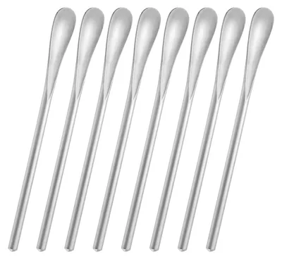 Rührlöffel Edelstahl 304, 12,8 cm, Cocktailrührer, 8 Stück