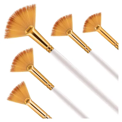 Produktbild von Set mit 5 Fächerpinseln für Ölfarben und Acrylfarben