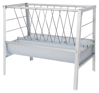 Obrázek produktu pro Stojan na seno, volně stojící design, odolná konstrukce, stříbrný, L