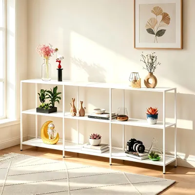 Image de Console moderne avec 3 étagères, idéale pour le salon et l'entrée