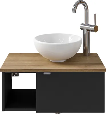 Produktbild von Pelipal Serie 6915 SET-044-043 Waschtisch mit Unterschrank bestehend aus: Keramik-Aufsatzbecken, Waschtischplatte, Waschtischunterschrank