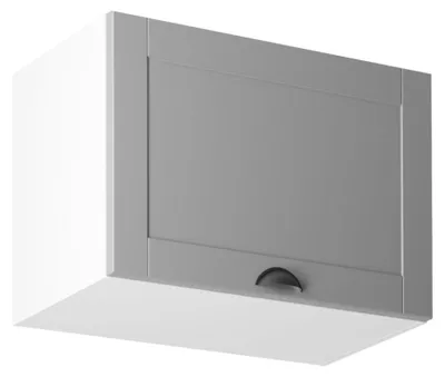 Image de Armoire haute relevable LUMEA - largeur 60 cm, gris/blanc