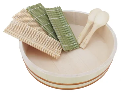 Sushi-Reiskühlbecken 14,2" mit 7-teiligem Zubehör-Set