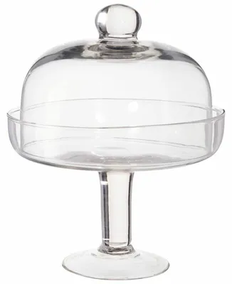 Immagine prodotto di HOWHOMELY | Vassoio per dolci - Campana di vetro - 24 cm - in vetro - Campana per dolci - con coperchio - Cucina - Pratico