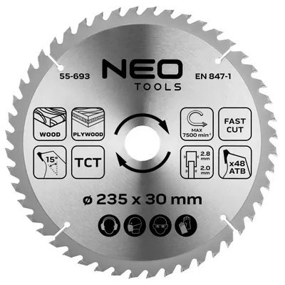 Image de Lame de scie, widia, 235 x 30 mm, 48 dents