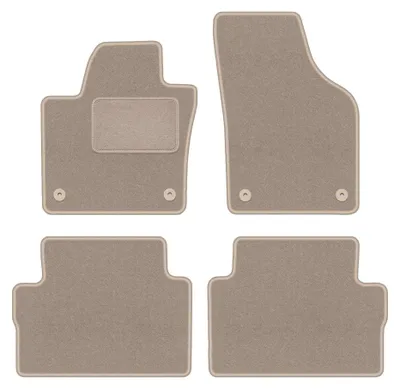 Productafbeelding van Velours automatten voor Volkswagen Sharan II vanaf 2010 (MPV) – 4-delig, beige, op maat – Wielganizator LUX