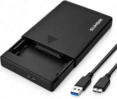Produktbild von HDD SSD Gehäuse 2,5 Zoll SATA - USB 3.0 5 Gbit/s - werkzeugfrei - externe Speicherlösung - Vemera