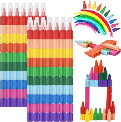 Image de Craies en bâtonnets, 14 pièces, 10 couleurs, sûres et non toxiques, idéales pour les enfants créatifs