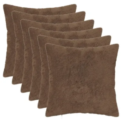 Immagine prodotto di vidaXL, set di 6 federe per cuscini, colore beige chiaro, 35 x 35 cm