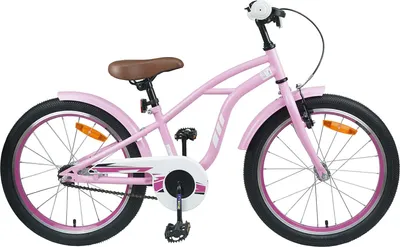 Image de Vélo enfant 18 pouces pour les 5-7 ans, rose clair